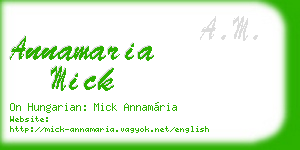 annamaria mick business card